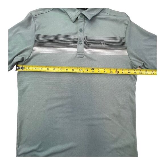 Travis Matthew Men's Striped Short Sleeve Golf Polo Shirt Mint Green Small - Picture 5 of 11